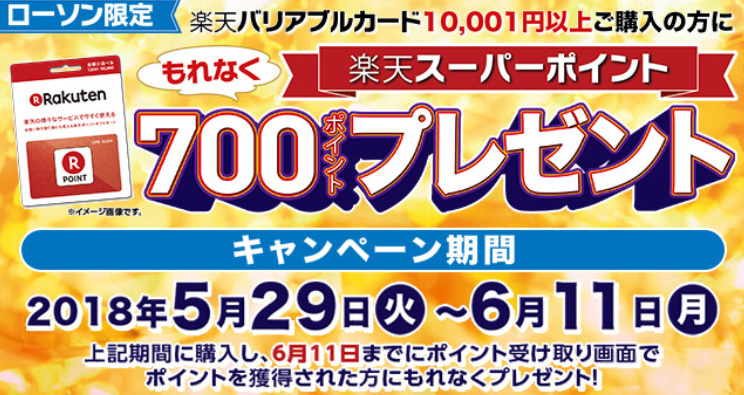 ローソン 楽天バリアブルカード